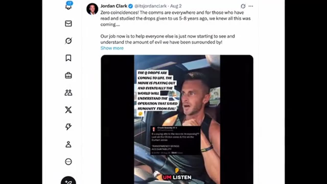 Jordan Clark - Q posts and Grassley ..