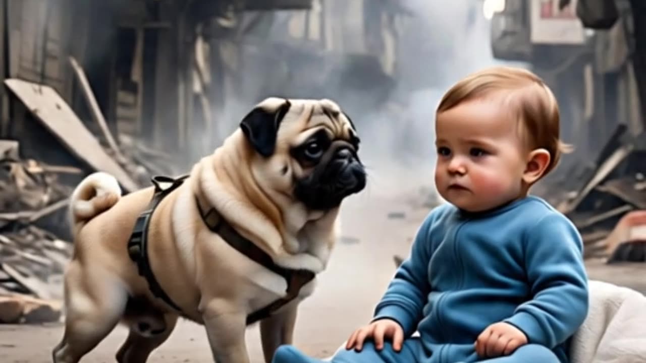 Pug save Baby