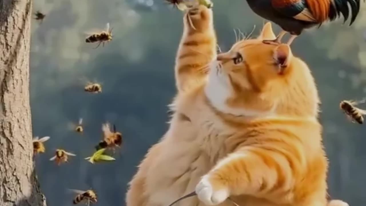 "Cat vs Chicken: The Most Unexpected Friendship!"