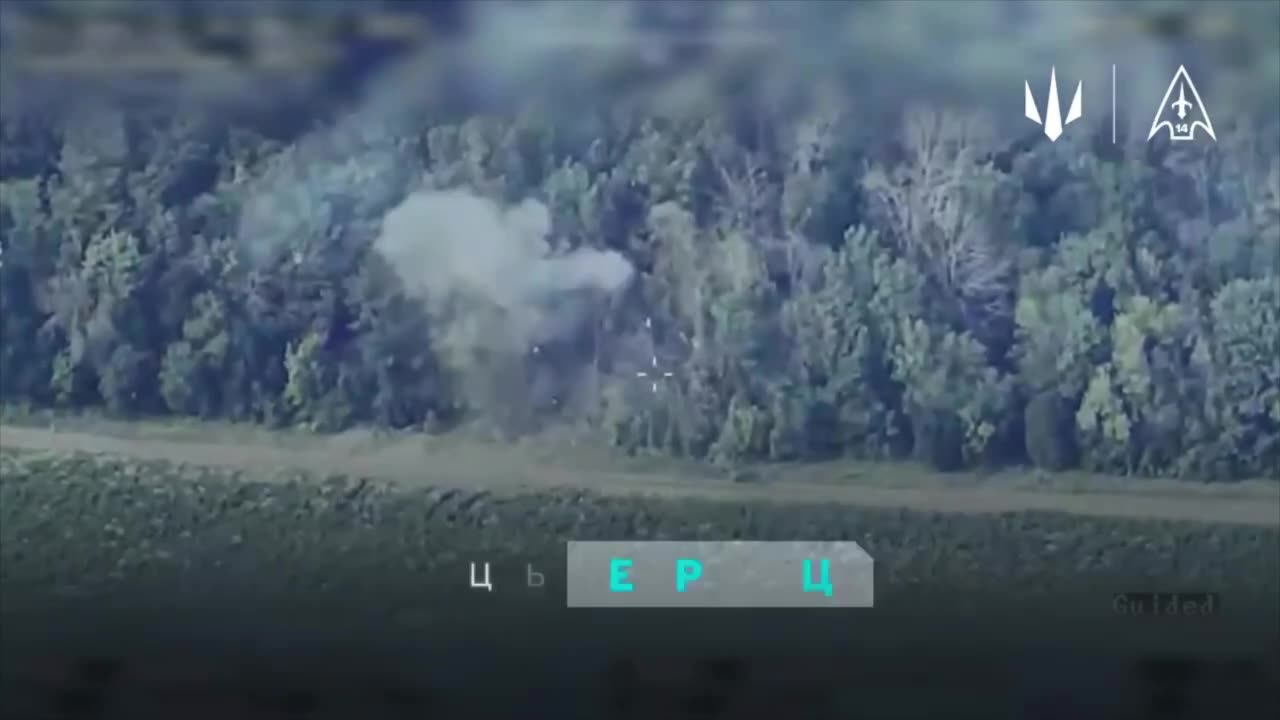HIMARS Strike On Russian Heavy Gun Hidden in the Treeline