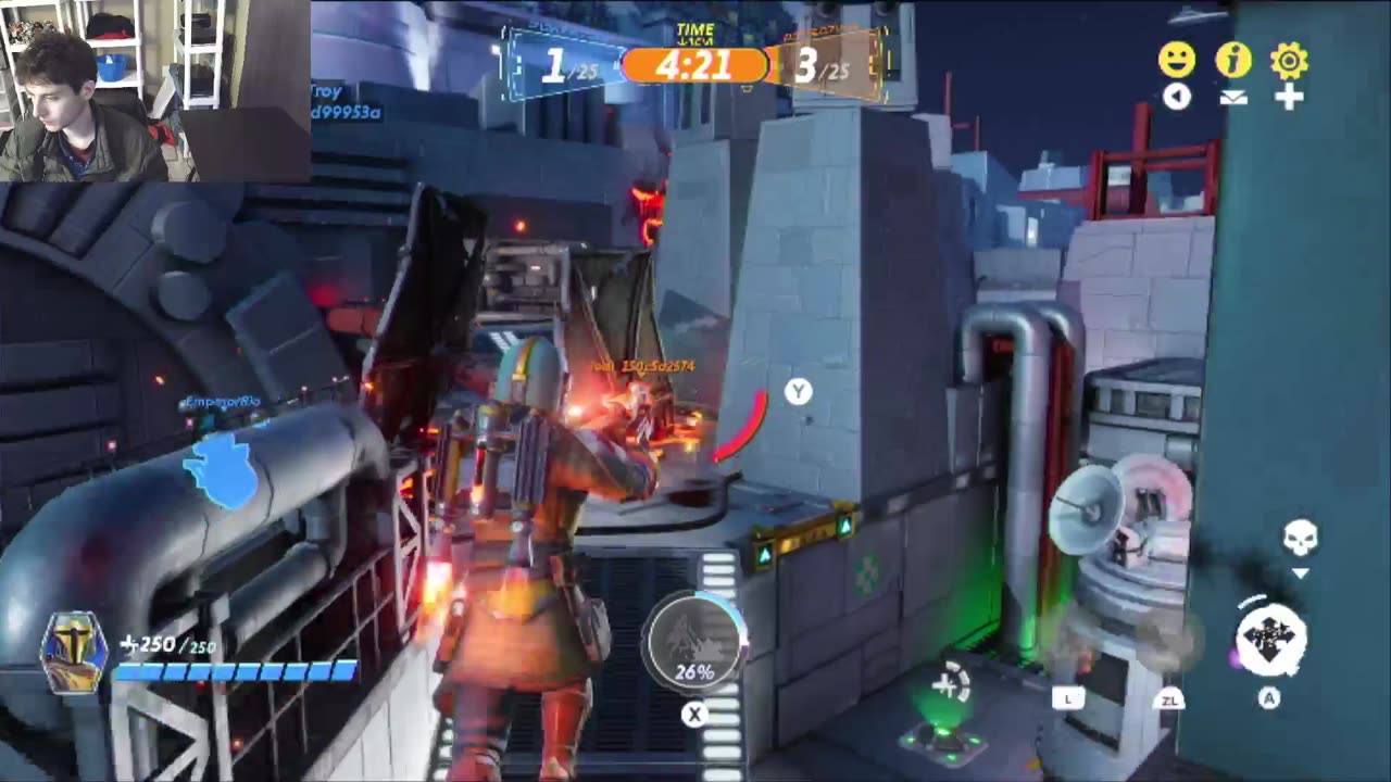 Star Wars Hunters Squad Brawl Online Multiplayer Match #13 - Playing As Aran Tal The Mandalorian