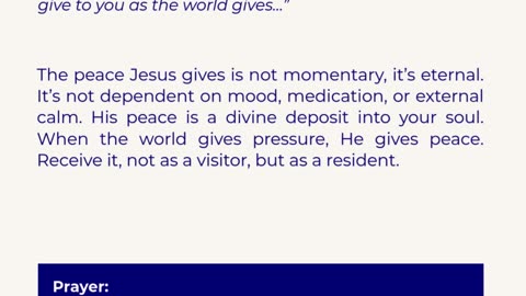 Peace That Calms the Heart