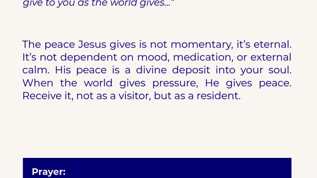 Peace That Calms the Heart