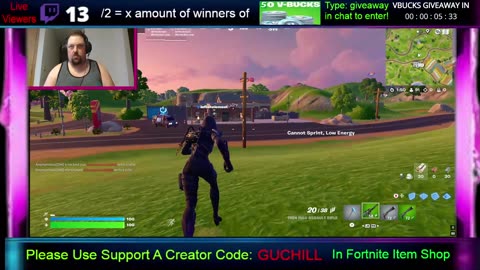 Fortnite Giveaway 50 Vbucks to Several Winners Every 60 Minutes