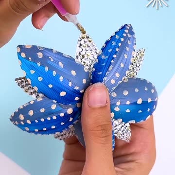 DIY hair clip with spoon petals🌸