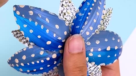 DIY hair clip with spoon petals🌸