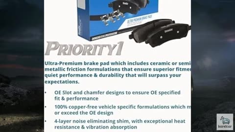 Bendix Priority1 CFC976 Ceramic Front Brake Pads for Select Models JAC Frison, L
