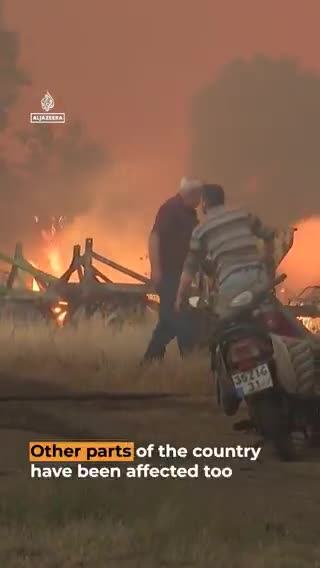 Crazy fires in Turkey and Greece.