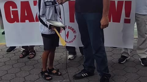 Children in New York City support children in Gaza.