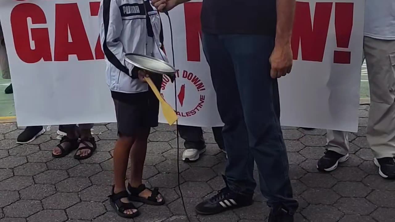 Children in New York City support children in Gaza.