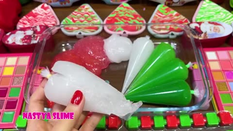 Merry Chirtsmas Mixing random into Glossy Slime I Satisfying Slime_part1