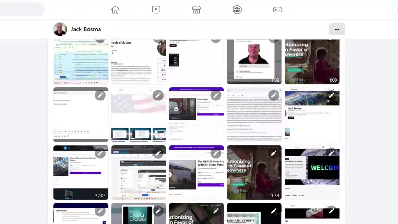 Jack Bosma's Facebook Live Videos