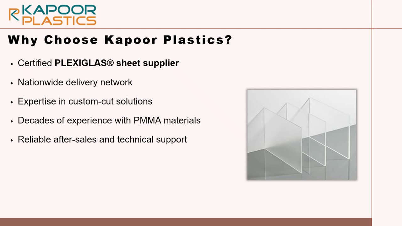 Redefining Clarity & Strength: PLEXIGLAS® Solid Sheets & Blocks by Kapoor Plastics