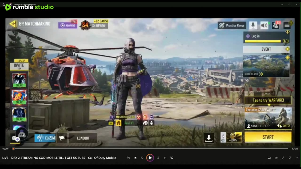 DAY 2 STREAMING COD MOBILE TILL I GET 5K SUBS - Call Of Duty Mobile LIVE