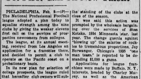 #OnThisDay February 8, 1936: Drafted Order