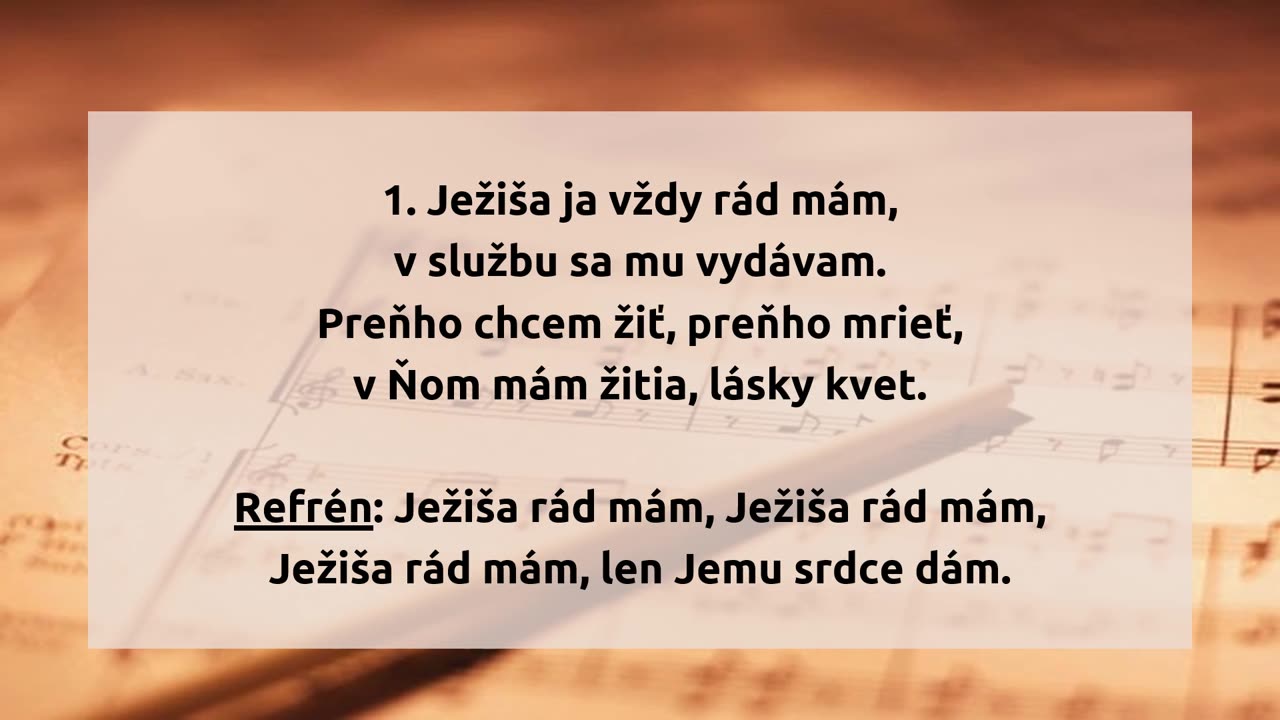 Ježiša ja vždy rád mám