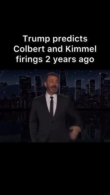 Trump predicts Colbert and Kimmel firings 2 years ago