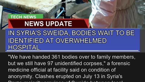 In Syrias Sweida Bodies Wait to Be Identified at