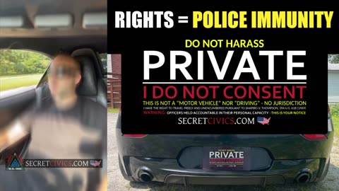 This is interesting... "THEY WONT PULL ME OVER"