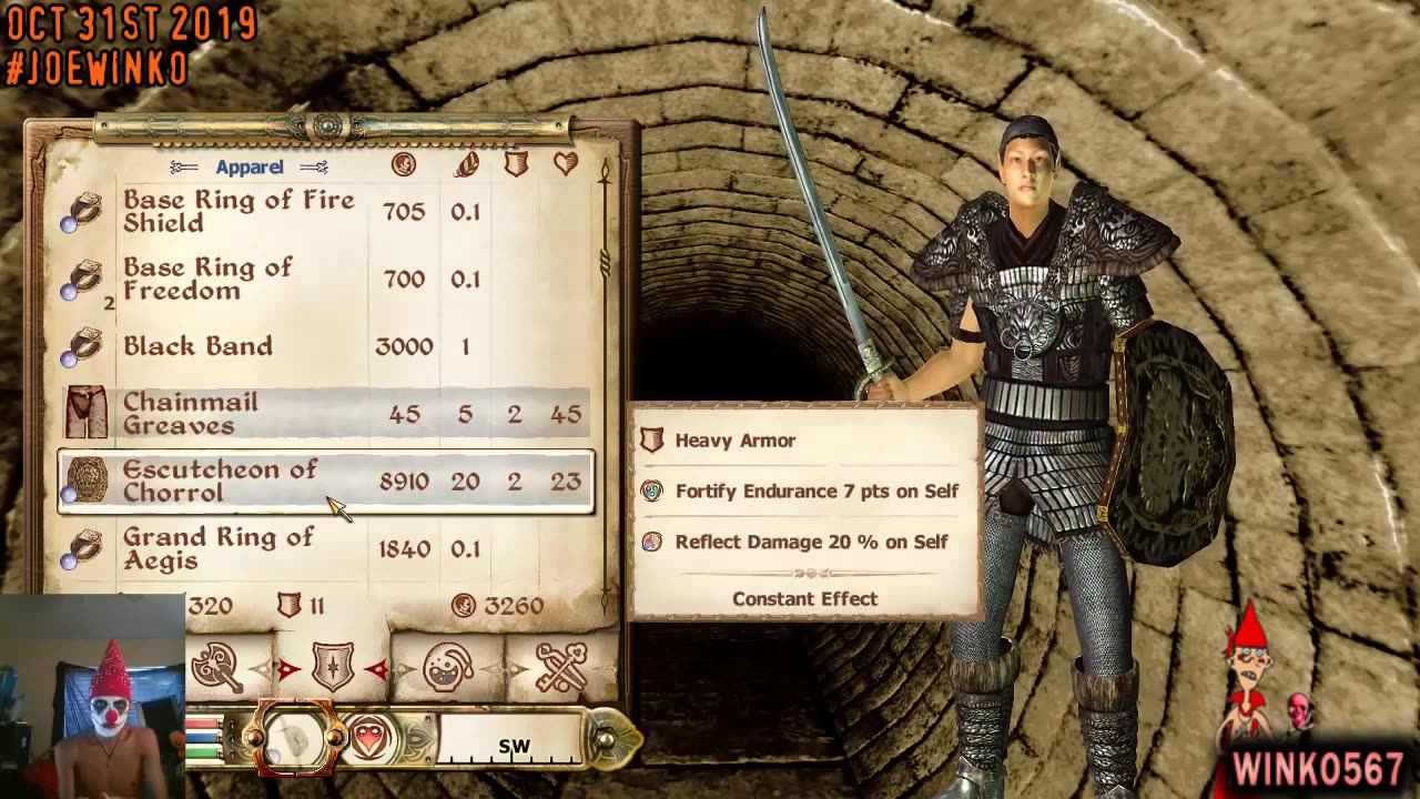 Elder Scrolls IV Oblivion Live Stream Part 14 (Oct 31st 2019) - Joe Winko