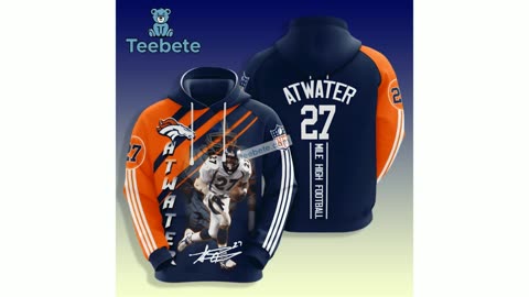 Steve Atwater Denver Broncos Blue Hoodie 3D Print