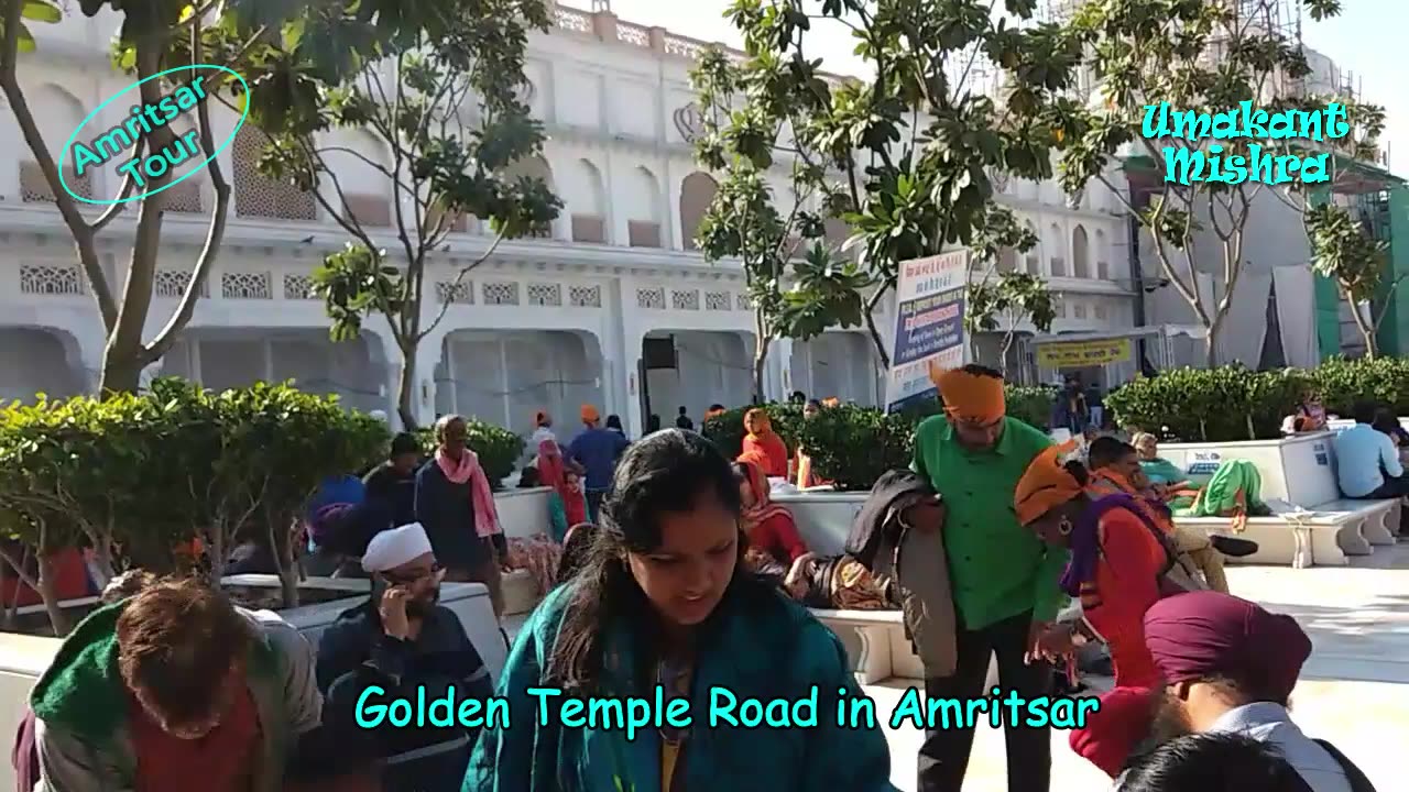 The Crowd of Visitors In Golden Temple Road
