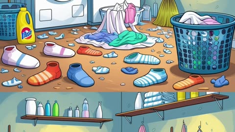 Laundry Puzzle Challenge — Spot the Hidden Change in This Washing Room