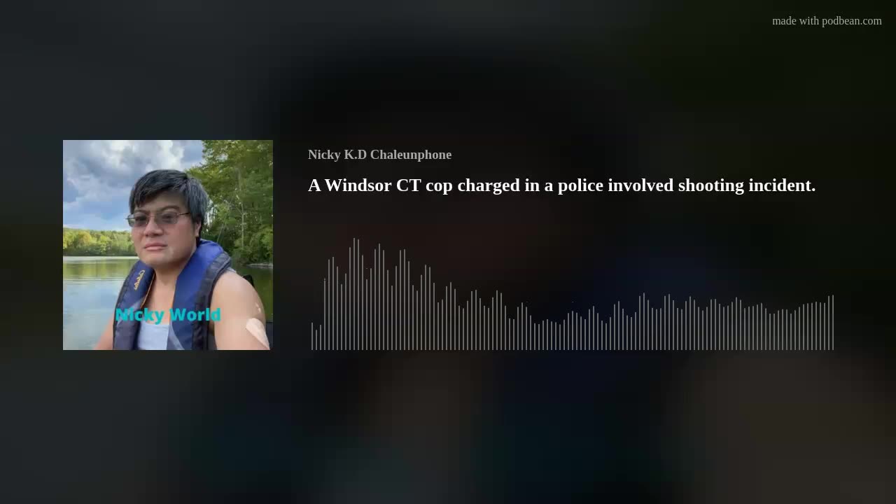 A Windsor CT cop charged in a police involved shooting incident.