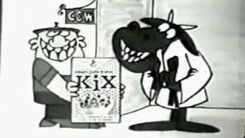 Commercial - Kix Cereal B-W animated
