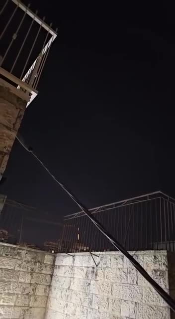 The interceptor on its way to hit the Houthi missile