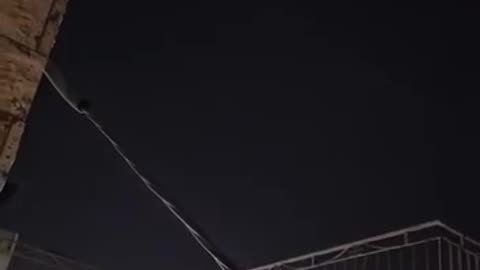 The interceptor on its way to hit the Houthi missile