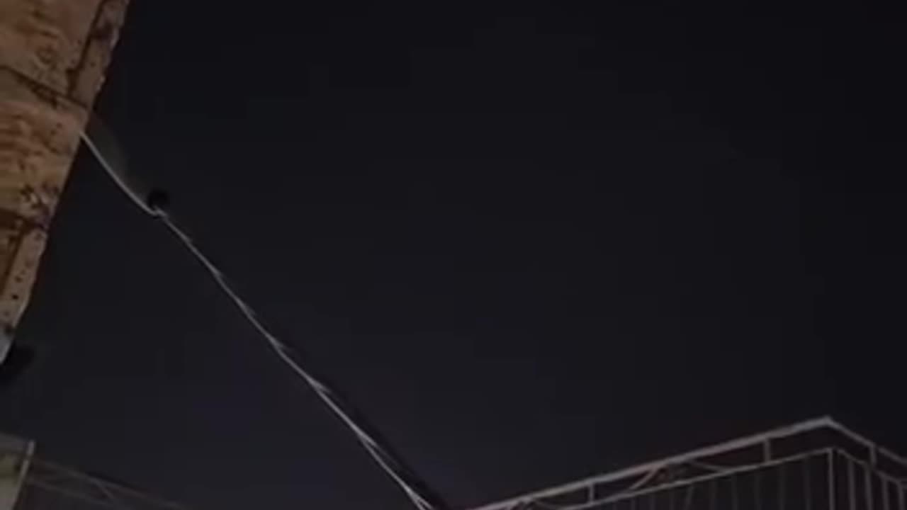 The interceptor on its way to hit the Houthi missile