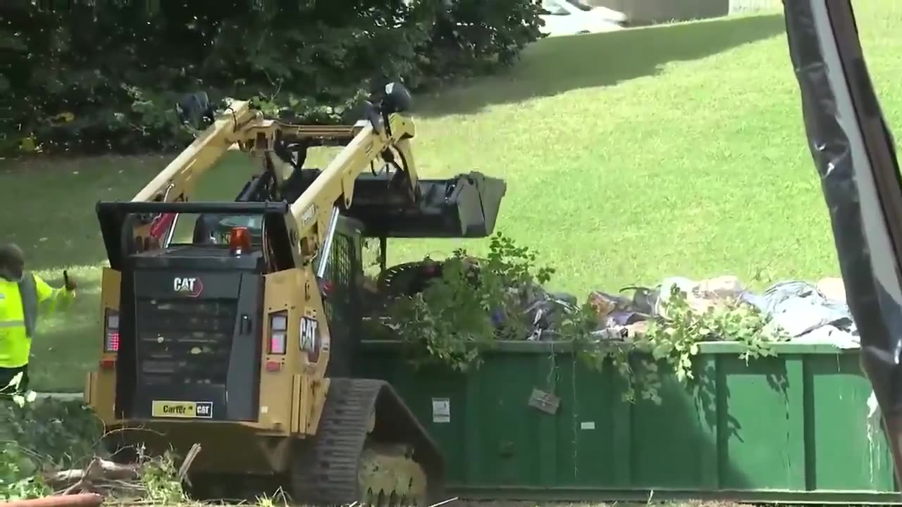 This decaying homeless encampment is currently being cleared and cleaned up in Washington, D.C.