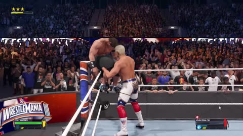 WWE 2K24 WrestleMania MyRise Cody Rhodes Vs Heel John Cena