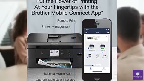 Brother MFC-J1170DW Wireless Color Inkjet All-in-One Printer, NFC One-Touch Prin
