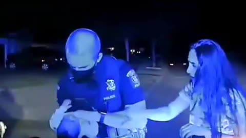 A Michigan cop pulled over a reckless driver and ended up saving a choking baby