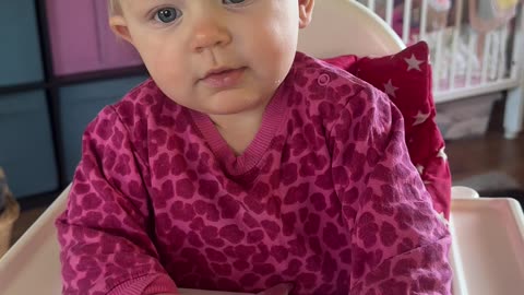 baby kayla getting into the halloween spirit 🎃🖌️ painting her first pumpkin!