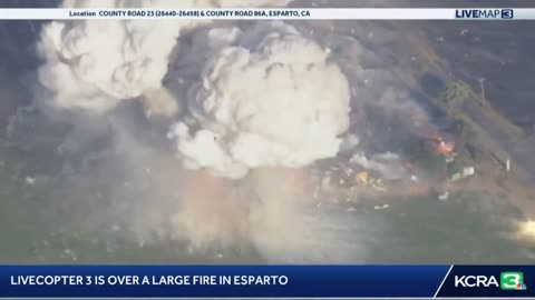 Fireworks warehouse explodes in Yolo County, California, destroying 2 homes