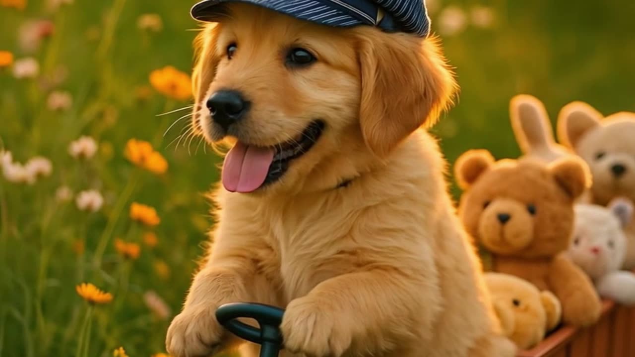 This puppy has the best job ever.