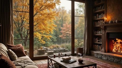 🍁 Fireplace Jazz for Relaxation – Cozy Fall Vibes