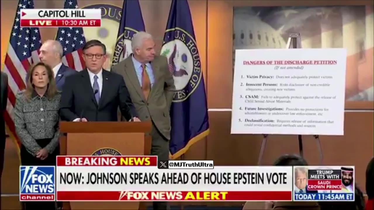 Speaker Mike Johnson's Press Conference on the Epstein Files Vote