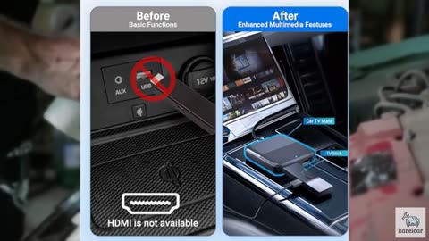 Car TV Mate, HDMI Multimedia Adapter for Cars with Factory Wired CarPlay, Wired