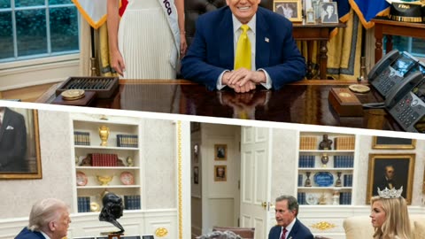 American beauty queen meets Trump at the White House