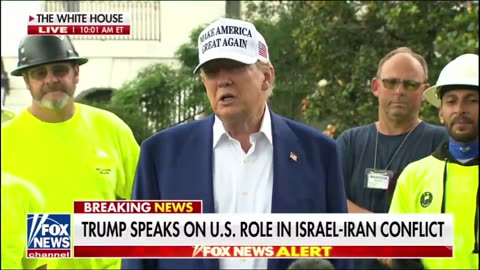 Trump on striking Iran's nuclear facilities: "Nobody knows what I'll do." He added