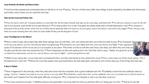 Luke 9 through 11 NKJV (Joshzilla89 Bible Reading)