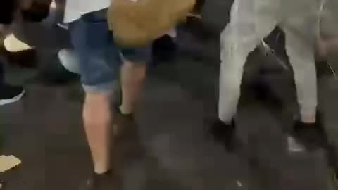 "Settlers assault a Palestinian bus driver in occupied Jerusalem."