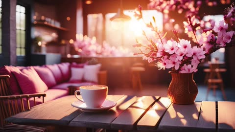 🌸 Smooth Jazz Vibes | Relaxing Summer Music & Steaming Coffee 🌸
