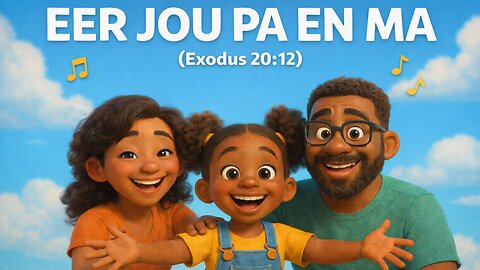 Afrikaanse Bybel lied vir kinders | Eer jou Pa en Ma – Eksodus 20:12 | Lyric Lambs