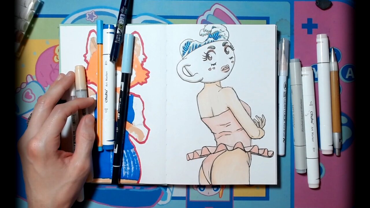 [ITALIAN BRAIN ROT] How to Draw Ballerina Cappuccina☕: Pencil Sketch✏️ to Full Color🌈!