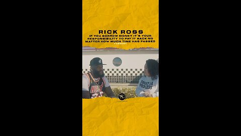 #rickross If you borrow 💰 it’s your responsibility to pay it back no matter how much time has passed